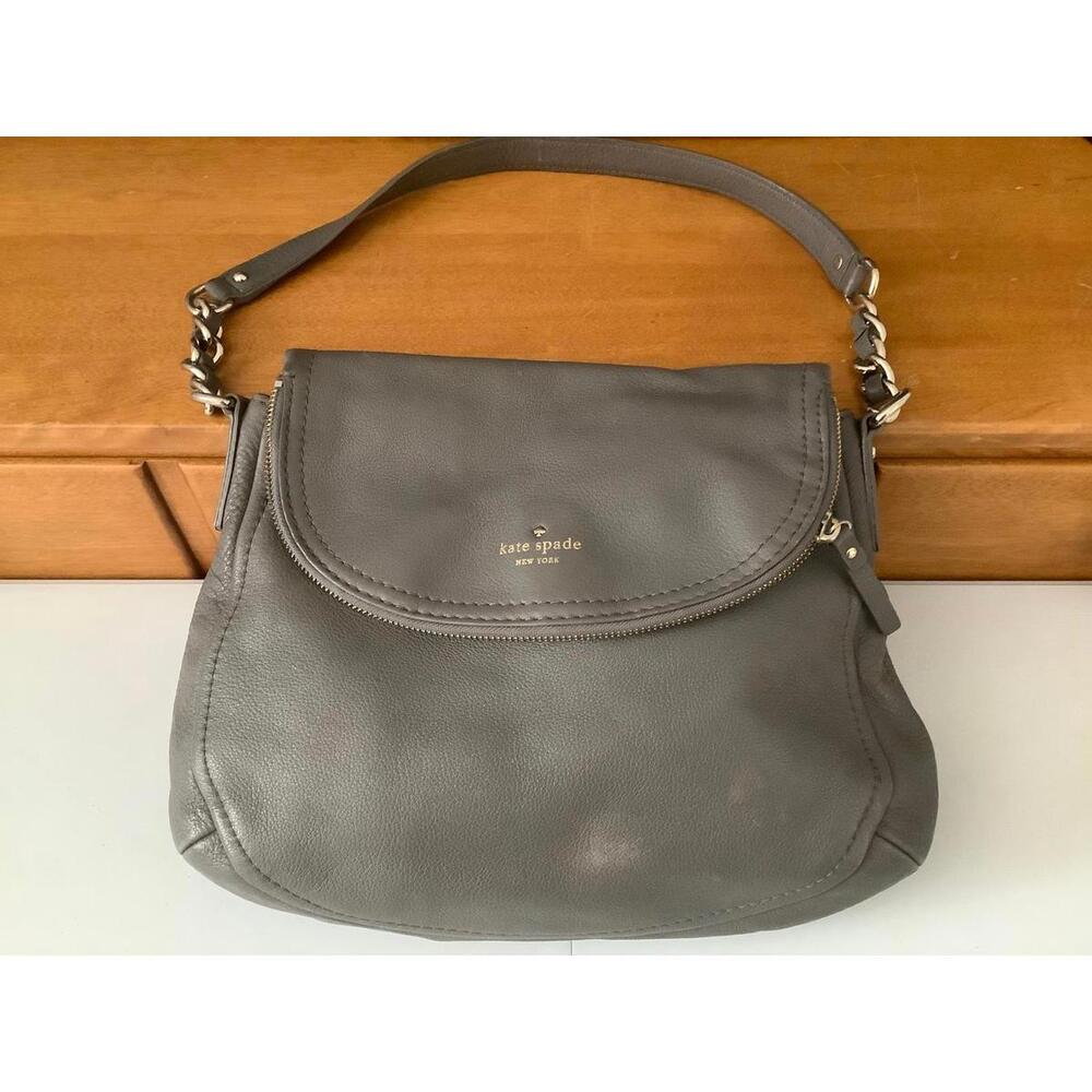 Kate Spade Gray Leather Handbag